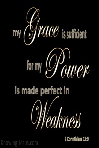 2 Corinthians 12:9 My My Grace Is Sufficient (black)